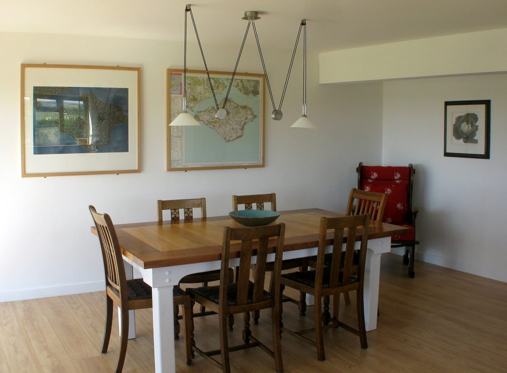 The Dining area at The Little Barn Comfortably Seats 6